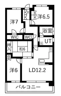 グランアッシュ甲陽園コリーヌドゥサンス【2階】の間取り