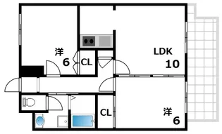 リュミエール鶴田【1階】の間取り