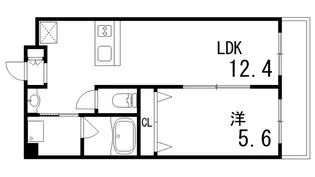 クレストKOBE【2階】の間取り