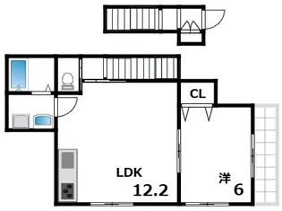 シェリル神戸岡本【2階】の間取り