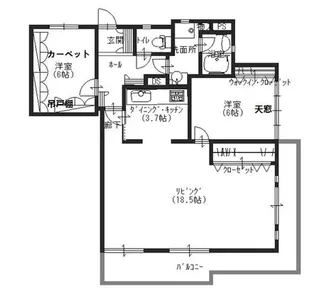 ライオンズマンション芦屋西【5階】の間取り