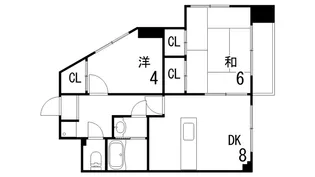ドミール東灘Ⅱ【2階】の間取り