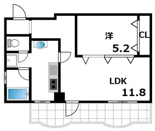 六甲グロリアハイツ【3階】の間取り