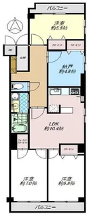 親王塚マンション【3階】の間取り