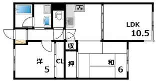 ルボアール芦屋【3階】の間取り