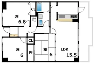 パセオ甲東園【507号室】の間取り