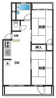 リョウズガーデンズ【4階】の間取り