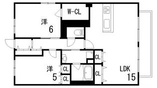キャッスルプラザ西宮【4階】の間取り