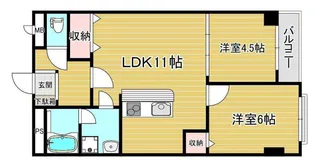 甲子園第2松並ハイツ【2階】の間取り