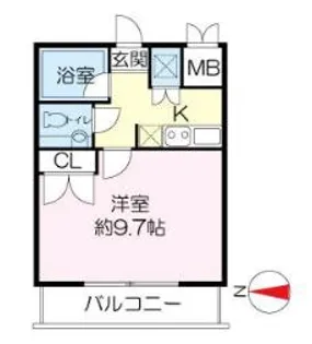 ラ・セーヌ西宮【4階】の間取り