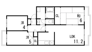 阪神打出浜マンション【4階】の間取り