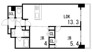 ブランシエスタ西宮【7階】の間取り