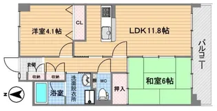 ジオレミヨ甲子園口【1階】の間取り