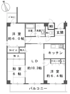 メゾン西宮【4階】の間取り