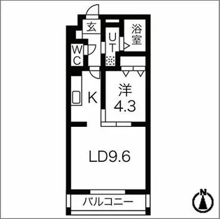 OPUS ONE NISHINOMIYA【4階】の間取り