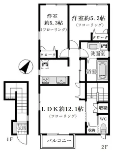 シャルマン甲陽園【2階】の間取り