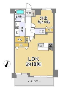 藤和シティホームズ六甲友田町【402号室】の間取り