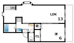 パークハイツ【1階】の間取り
