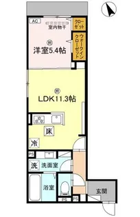 ル トレフル【1階】の間取り
