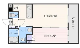 ブリージェ夙川南郷【1階】の間取り