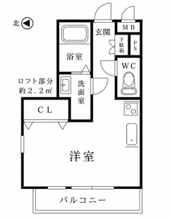 EXSONIA深江北町【2F号室】の間取り