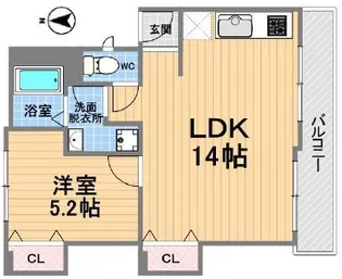 第一松並ハイツ【4階】の間取り