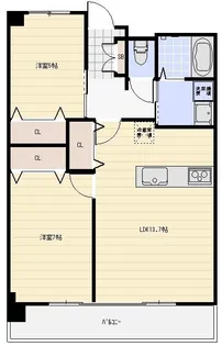 グレースコート西宮【6階】の間取り
