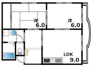 ハイネス山下【2階】の間取り