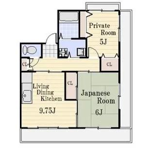 エクセルシア楠丘【4階】の間取り