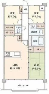藤和ハイタウン西宮【6階】の間取り
