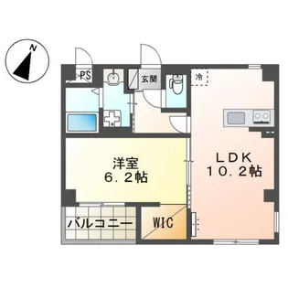 水道筋マンション新築【1階】の間取り