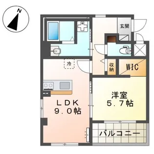 水道筋マンション新築【1階】の間取り