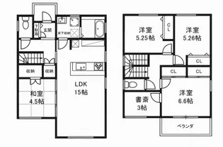 ヒューゲル夙川【1号室】の間取り