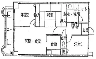 ドミールタワー幸大【4階】の間取り