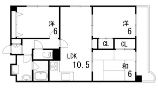 カウリー芦屋【2階】の間取り
