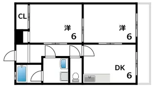 ハイツ大栄【1階】の間取り