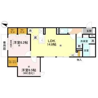 CORTE BREEZA御影【1階】の間取り