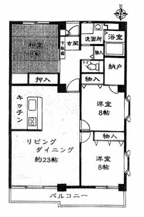 メゾンドカルム住吉【1階】の間取り