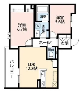 セリジエ夙川【2階】の間取り