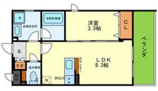 SK甲子園【3階】の間取り