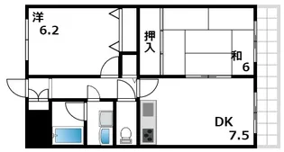 グローリー魚崎【1階】の間取り