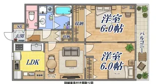 ベル上甲子園【3階】の間取り
