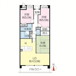 ベルパレス高木【3階】の間取り