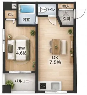 ハセガワビル【4階】の間取り