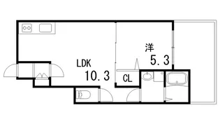 エクソニア住吉【1階】の間取り
