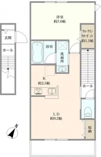 ポルク上河原【2階】の間取り