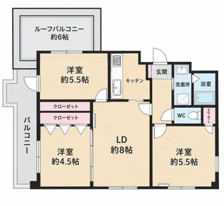 本山アネックス【5階】の間取り