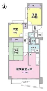 ビューメゾン津髙【1階】の間取り