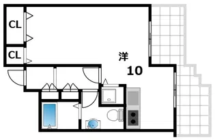 ドムスアシヤ【2階】の間取り