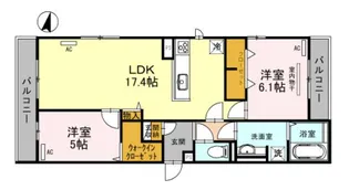 百花園EAST【3階】の間取り